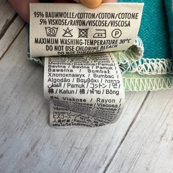 David Fussenegger Teal Blue Polka Dot Reversible Cotton Baby Blanket - Picture 4 of 9